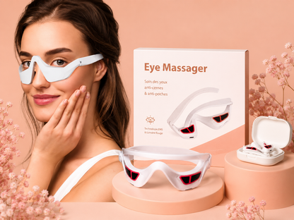 Lunettes de Massage Rechargeables pour Soulagement de la Fatigue Oculaire