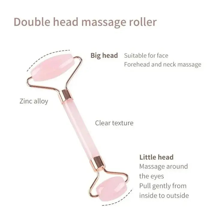 Rouleau Massant Visage & Cou en Résine | Gua Sha Double Embout Relaxant