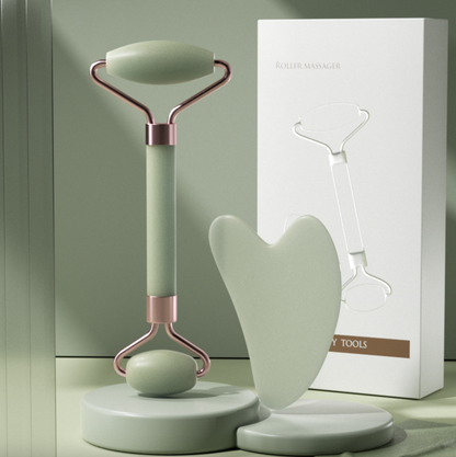 Ensemble de Rouleau de Massage et de Grattage Facial