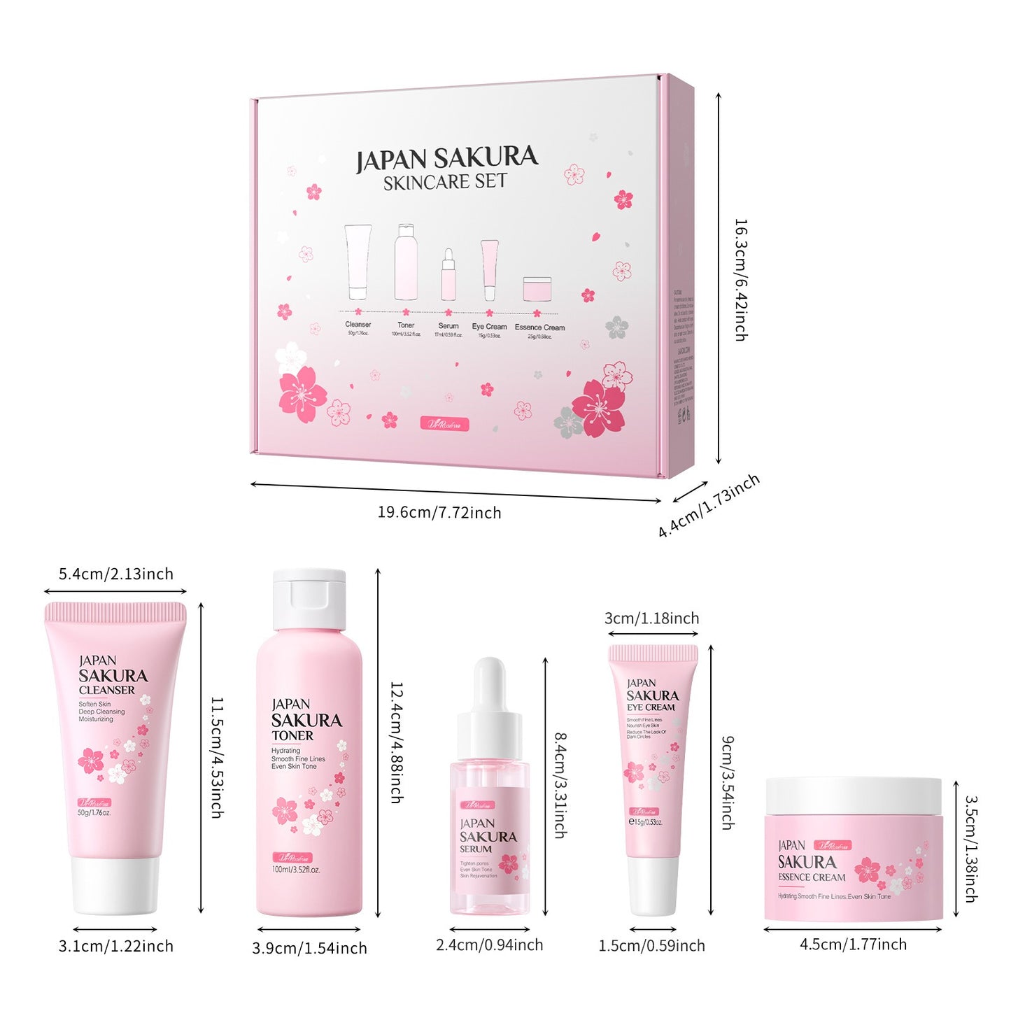 Ensembles de Soins de la Peau Sakura Japon